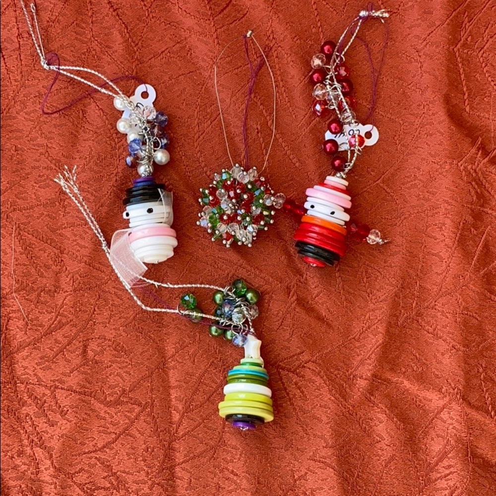 Bundle of Four Handmade Christmas Ornaments